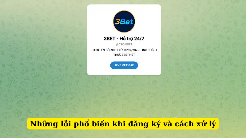 Những lỗi phổ biến khi đăng ký và cách xử lý